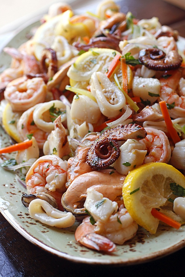 lidia bastianich poached seafood salad